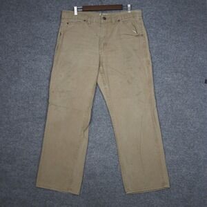Schmidt Workwear‎ Men's Tan Carpenter Pants Size 34 Cotton Utility Work Pants